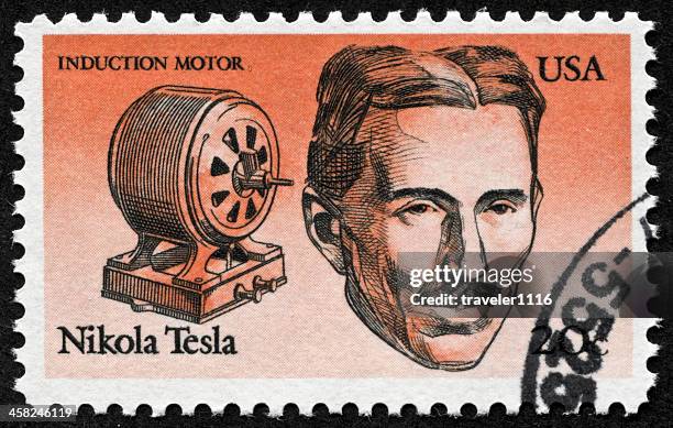Richmond, Virginia, USA - July 12th, 2013:  Cancelled Stamp From The United States Featuring The Inventor, Nikola Tesla.